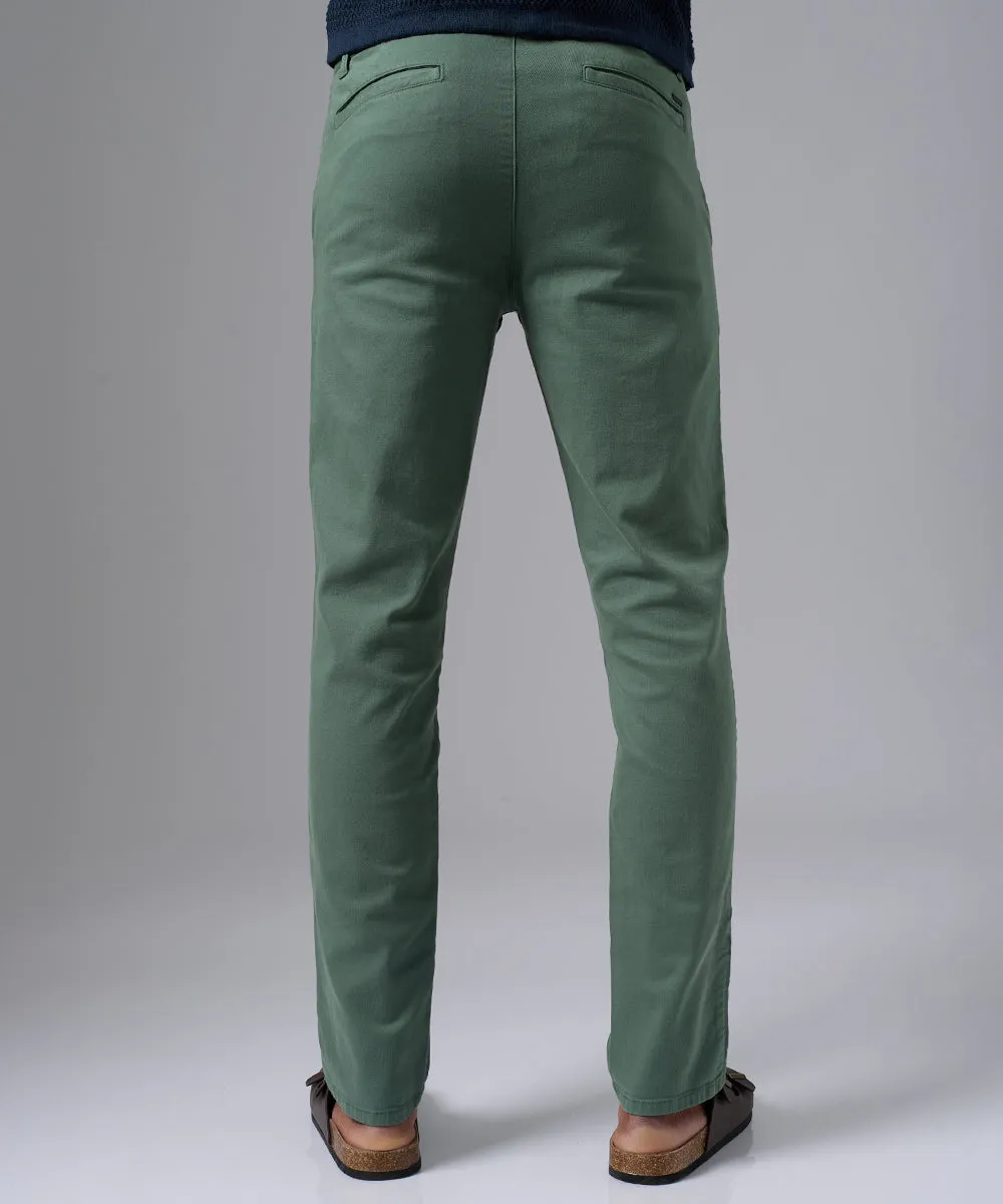 PANTALON DRILL FLAT FRONT SLIM FIT VERDE PV25