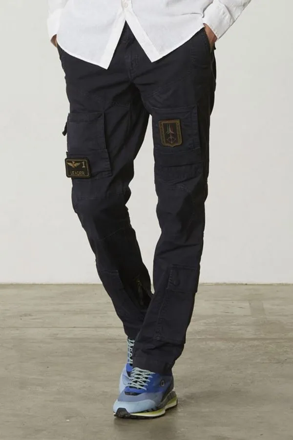 Pantalon Hombre Aeronautica Militare Pa1387Ct1493 08312 Blue Black
