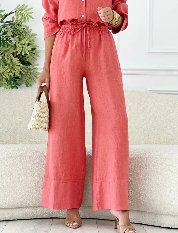 Pantalon linette coral