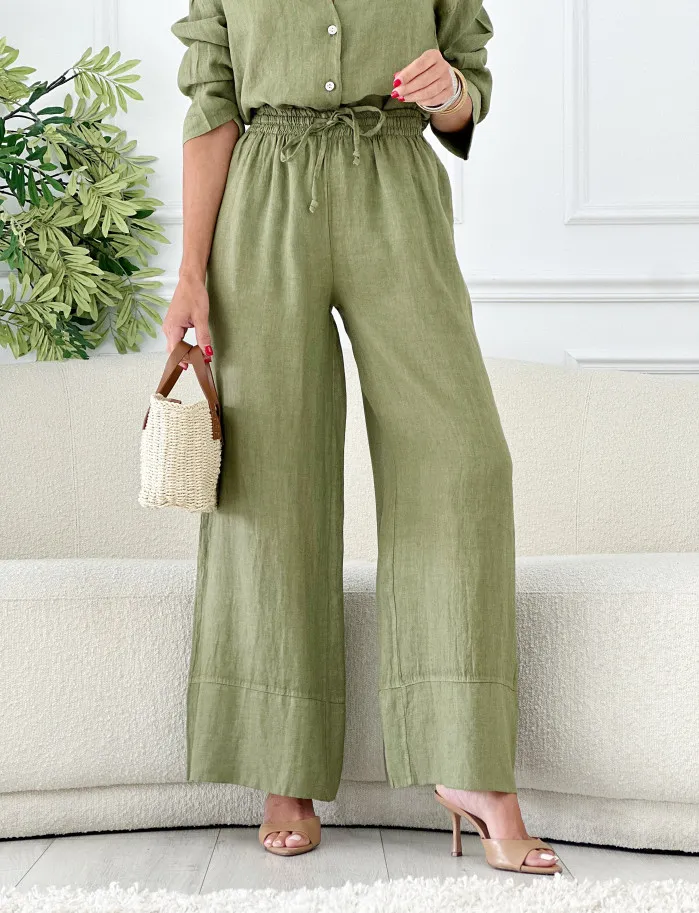 Pantalon linette kaki