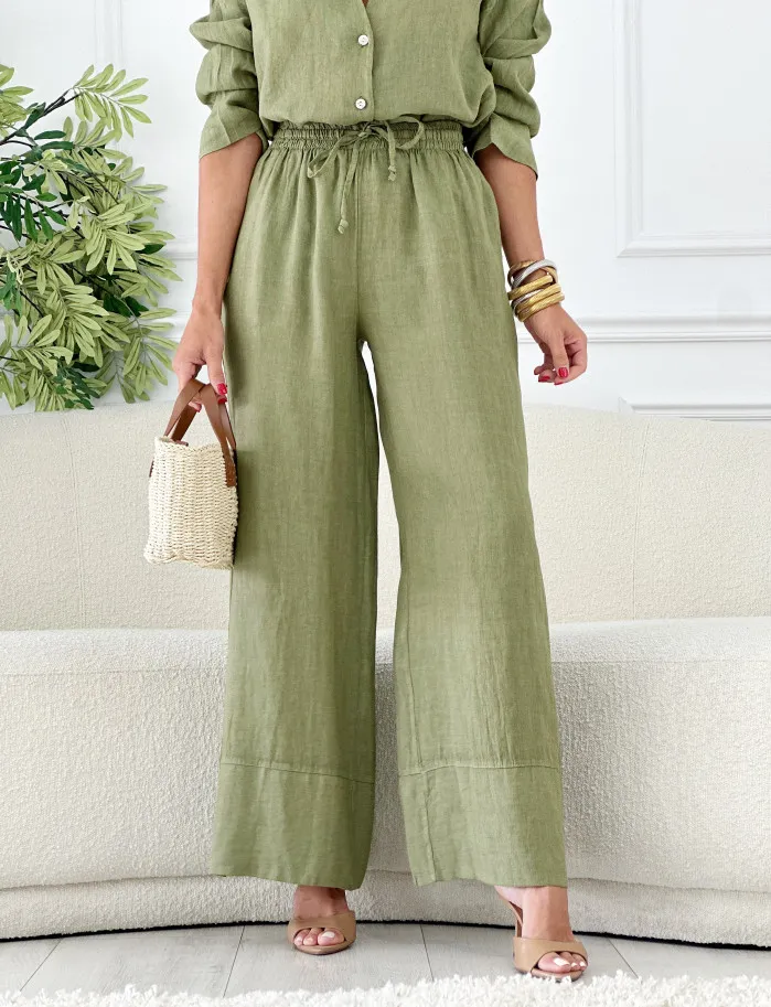 Pantalon linette kaki