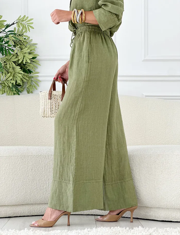 Pantalon linette kaki