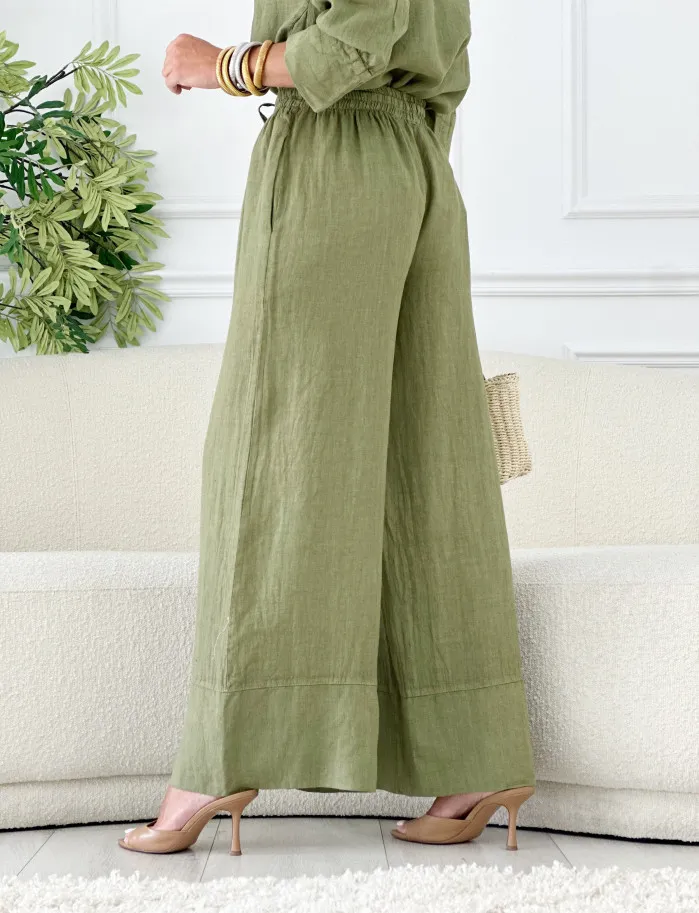Pantalon linette kaki