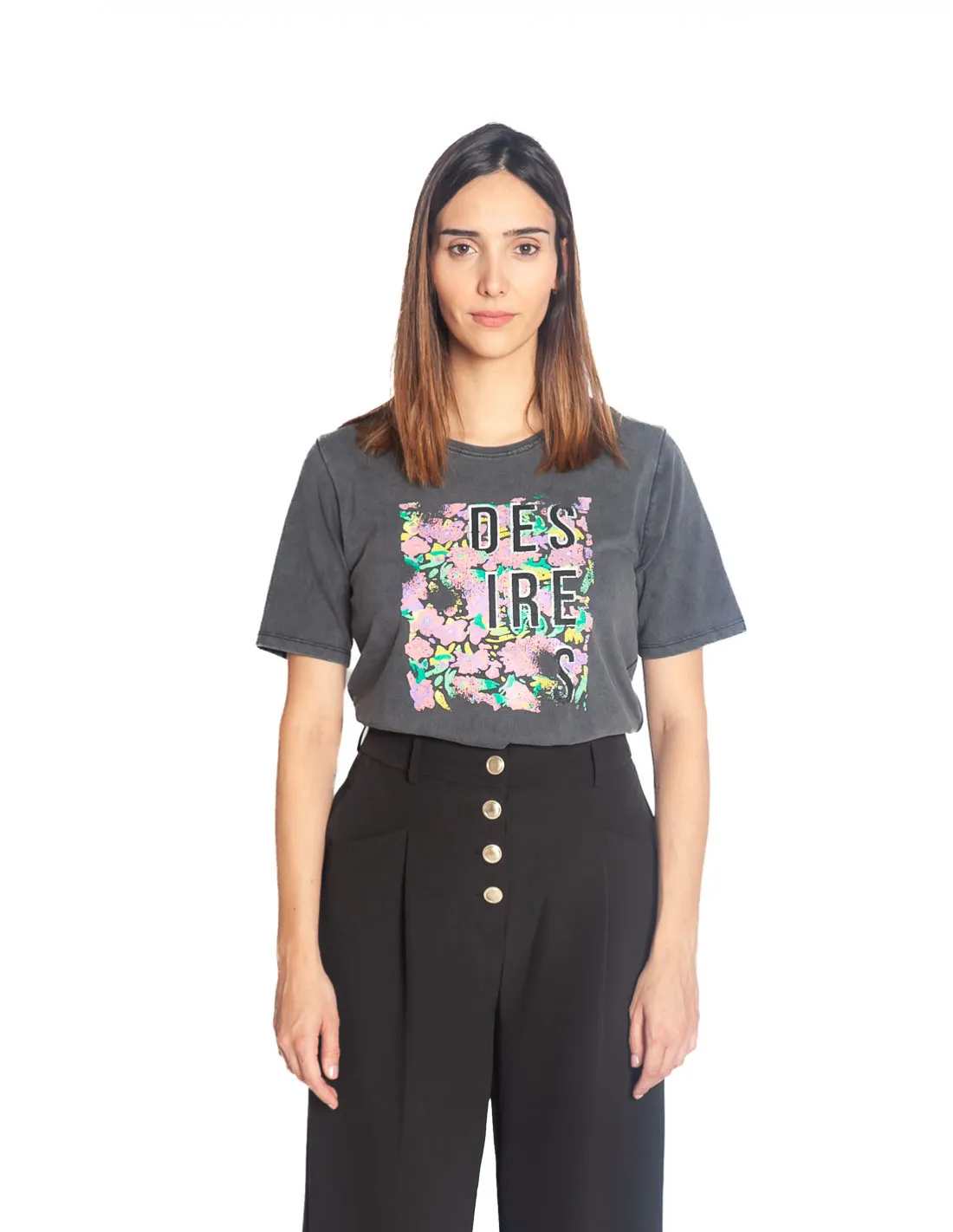 PANTALON NEGRO BOTONES DORADOS LEXI ICHI