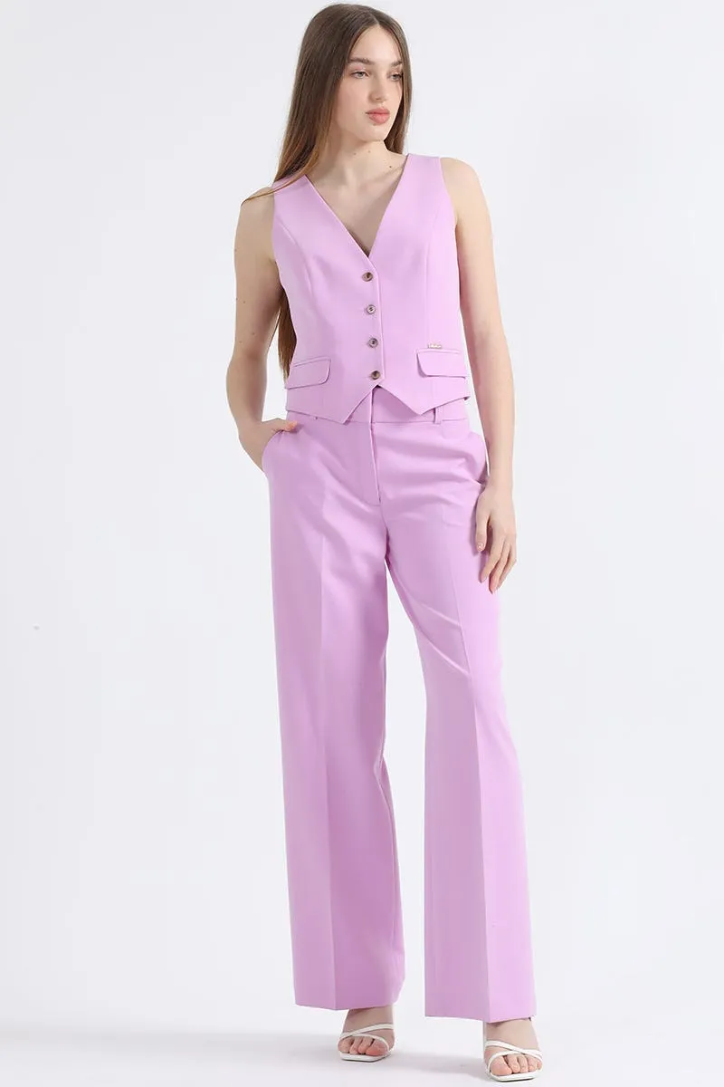 PANTALON RECTO MASCULINO, TIRO ALTO, LILA