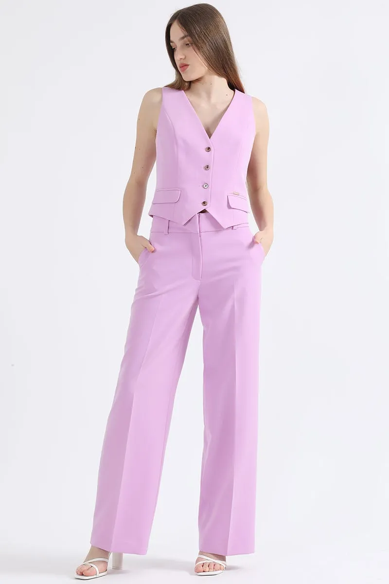 PANTALON RECTO MASCULINO, TIRO ALTO, LILA
