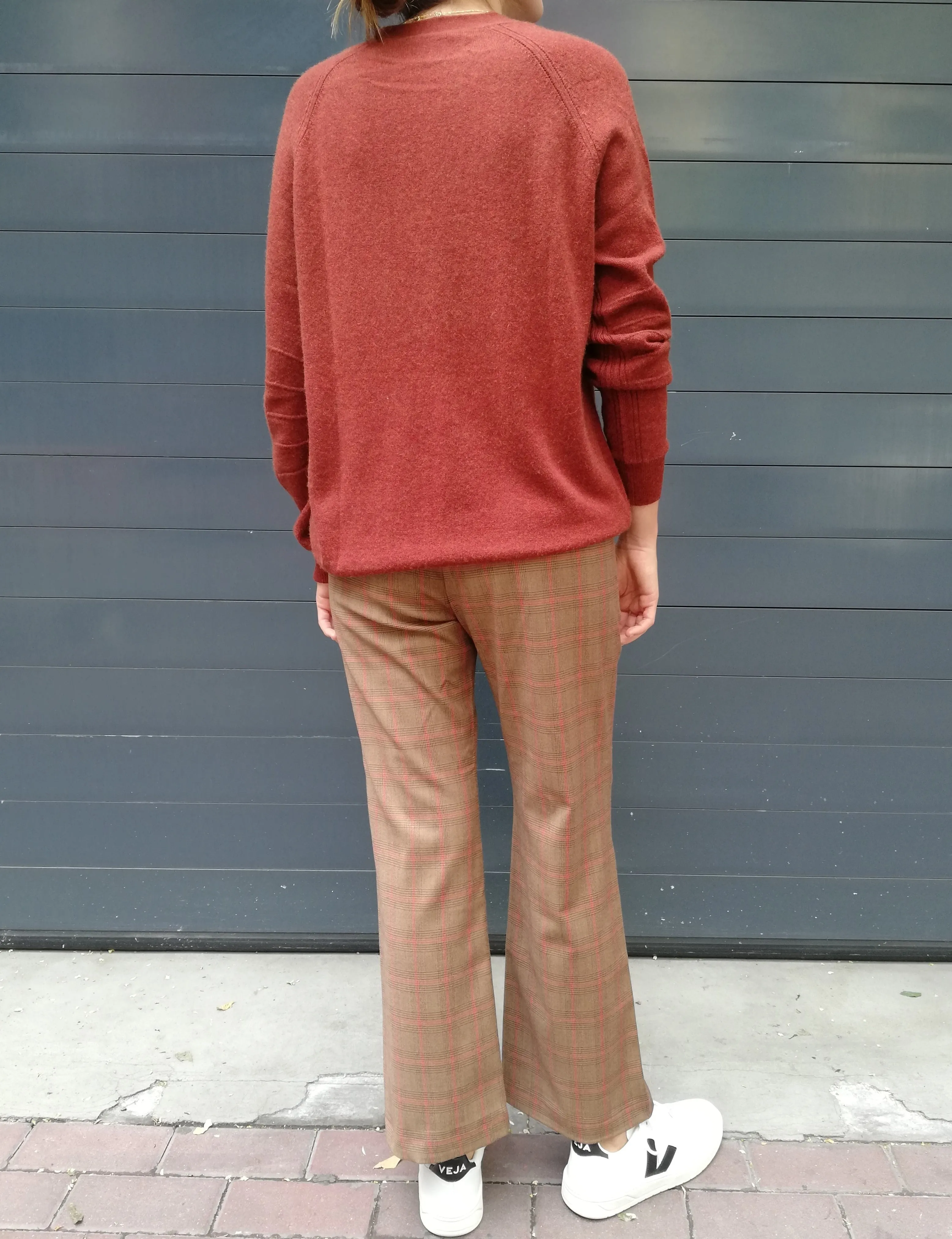PANTALON RECTO PRINCIPE DE GALES TEJA