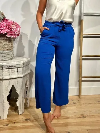 Pantalón Básico SIROYA Azul Klein