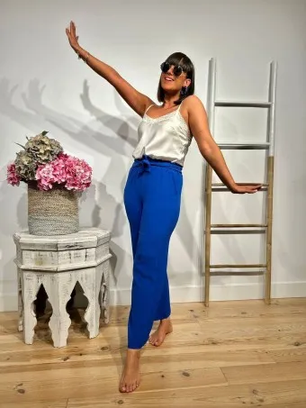 Pantalón Básico SIROYA Azul Klein