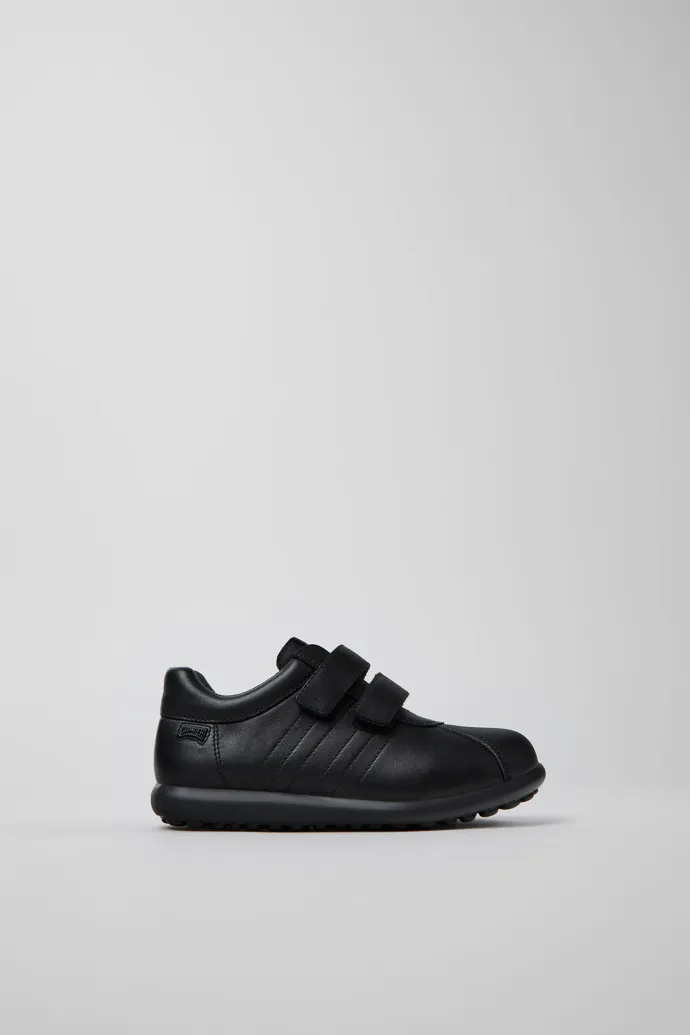 Pelotas Zapatos para niños de piel y tejido en color negro