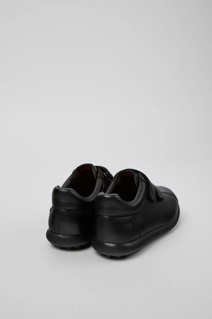 Pelotas Zapatos para niños de piel y tejido en color negro