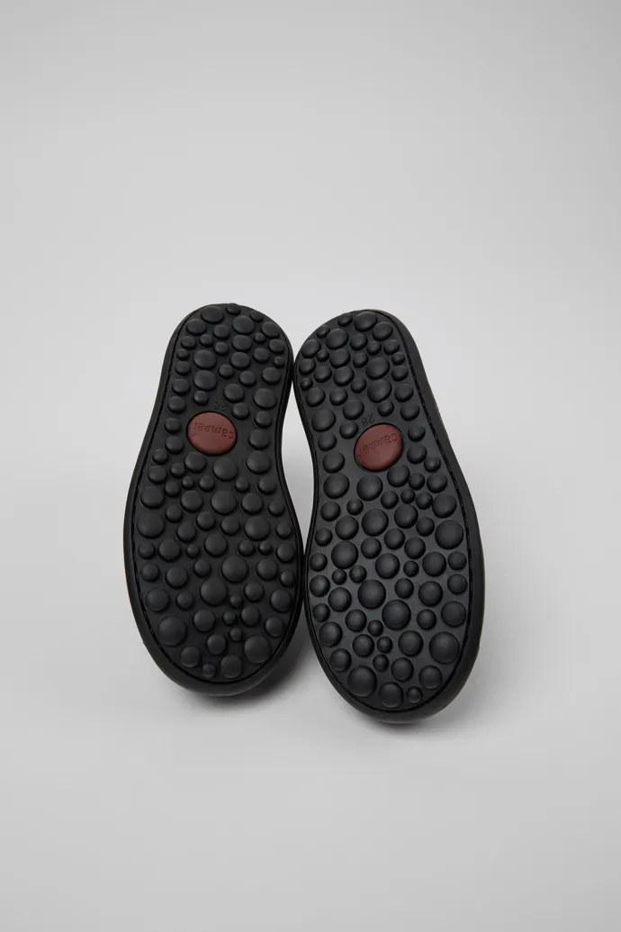 Pelotas Zapatos para niños de piel y tejido en color negro