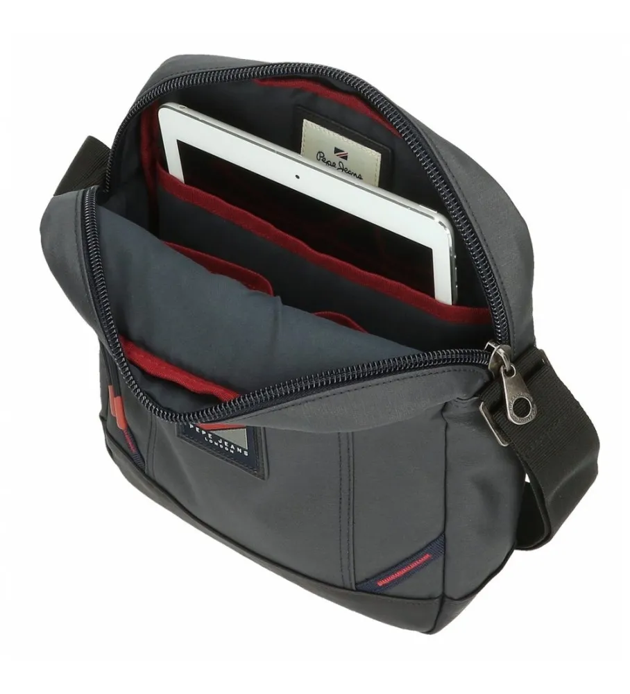PEPE JEANS BANDOLERA GRANDE PEPE JEANS HACKNEY PORTATABLET GRIS