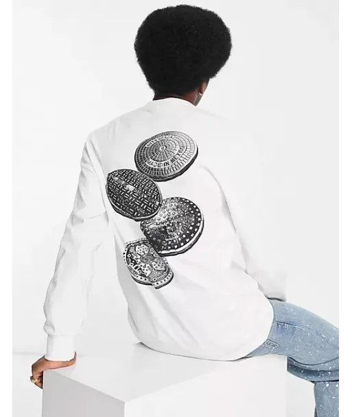 Polera HUF Manga Larga No Cap Blanca HO22