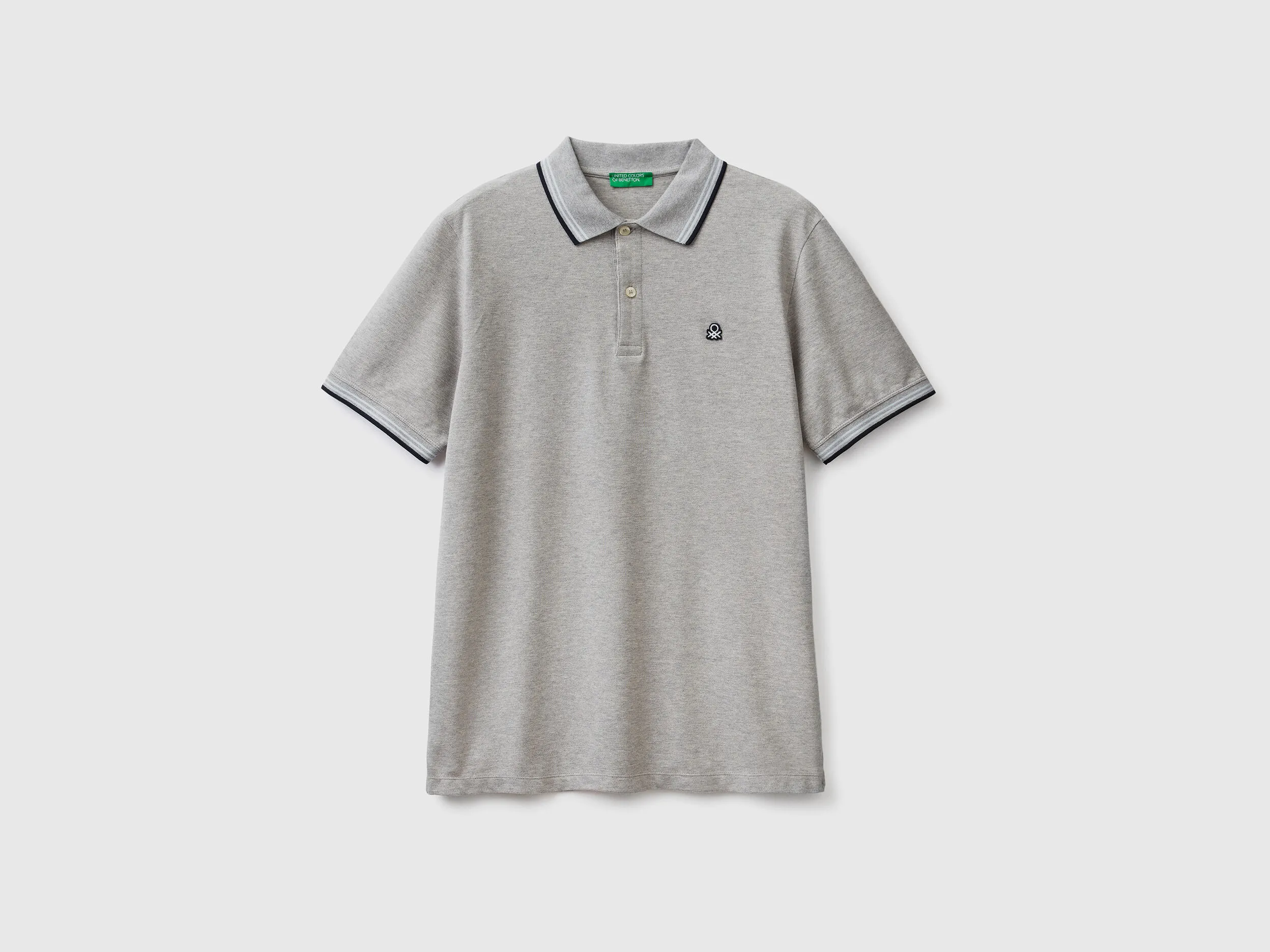 Polo de manga corta de algodón elástico