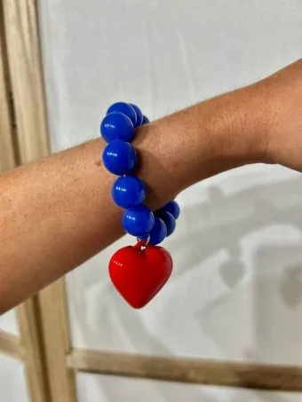 Pulsera Elástica Corazón HUCKEBA Azul Klein