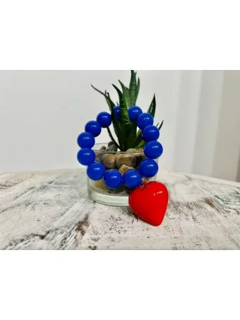 Pulsera Elástica Corazón HUCKEBA Azul Klein