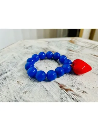 Pulsera Elástica Corazón HUCKEBA Azul Klein