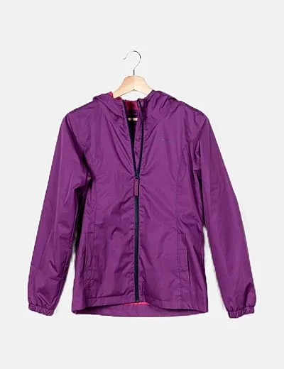 Quechua Chaqueta morada impermeable