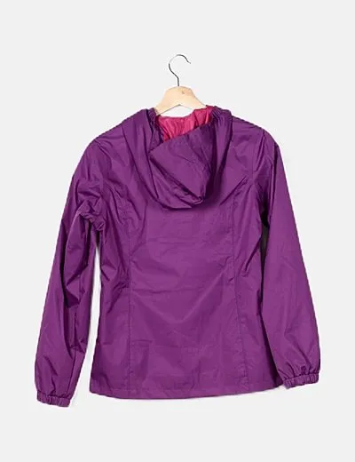 Quechua Chaqueta morada impermeable