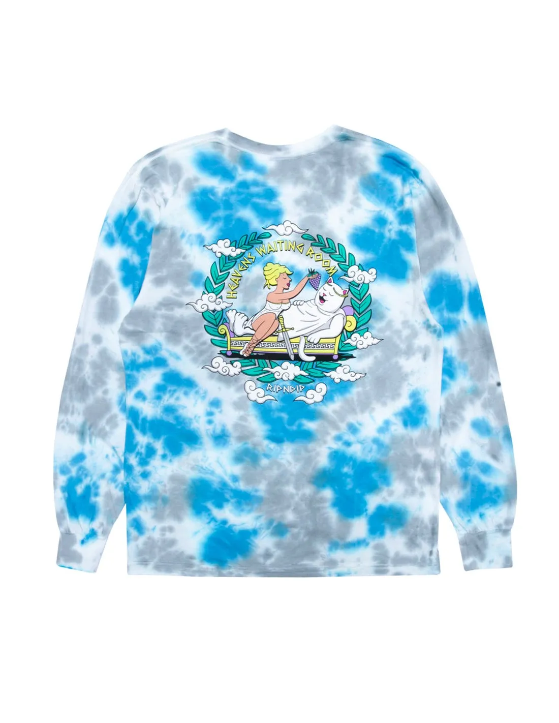RIPNDIP WAITING IN HEAVEN  TIE DYE  CAMISETA DE MANGA LARGA