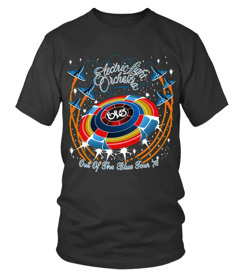 RK70S691BK. ELECTRIC LIGHT ORCHESTRA  OUT OF THE BLUE 2 CAMISETA CUELLO REDONDO UNISEX