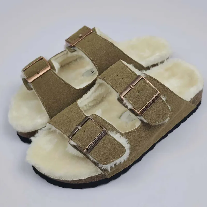 Sandalias de cuero de diseñador Plataforma Tobas Boston Bostons Flip Flop Slippers for Women Buckle Sandal Sandals Sandals Arizo