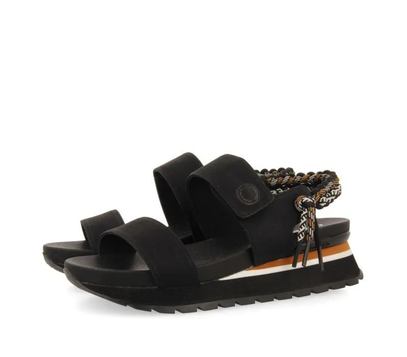 Sandalias deportivas GIOSEPPO AUSTELL negras con detalle trasero multicolor