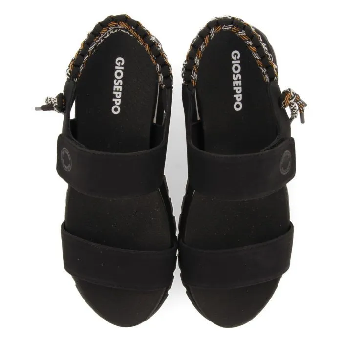 Sandalias deportivas GIOSEPPO AUSTELL negras con detalle trasero multicolor