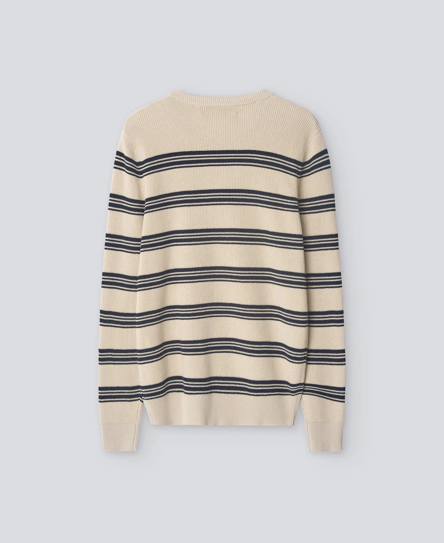 Striped linen and cotton sweater man
