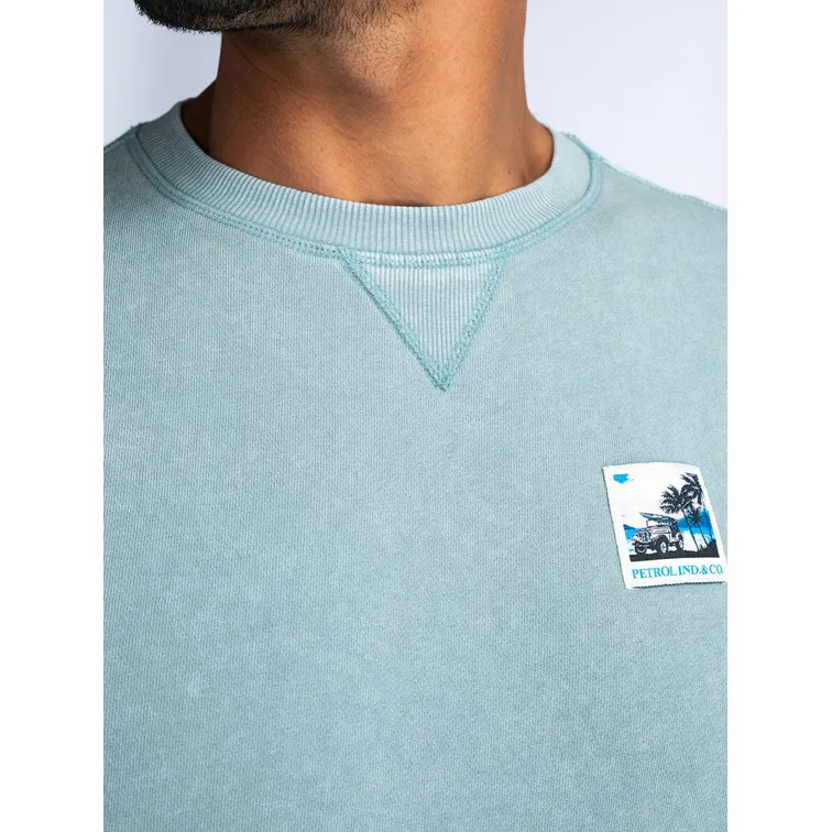 SUDADERA HOMBRE  PETROL MEN SWEATER ROUND NECK