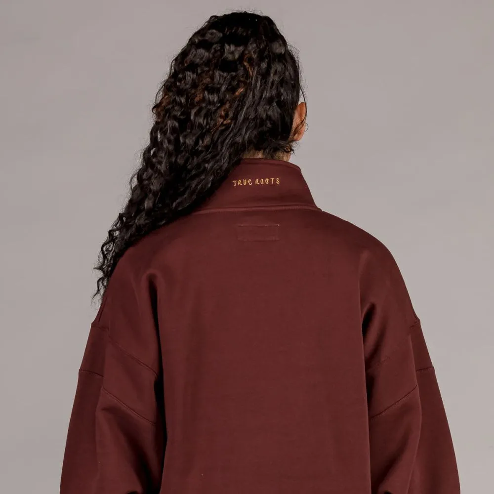 SUDADERA UNISEX GRIMEY "SNIPES X GRIMEY TRUE ROOTS" HIGH NECK  BROWN | FALL 22
