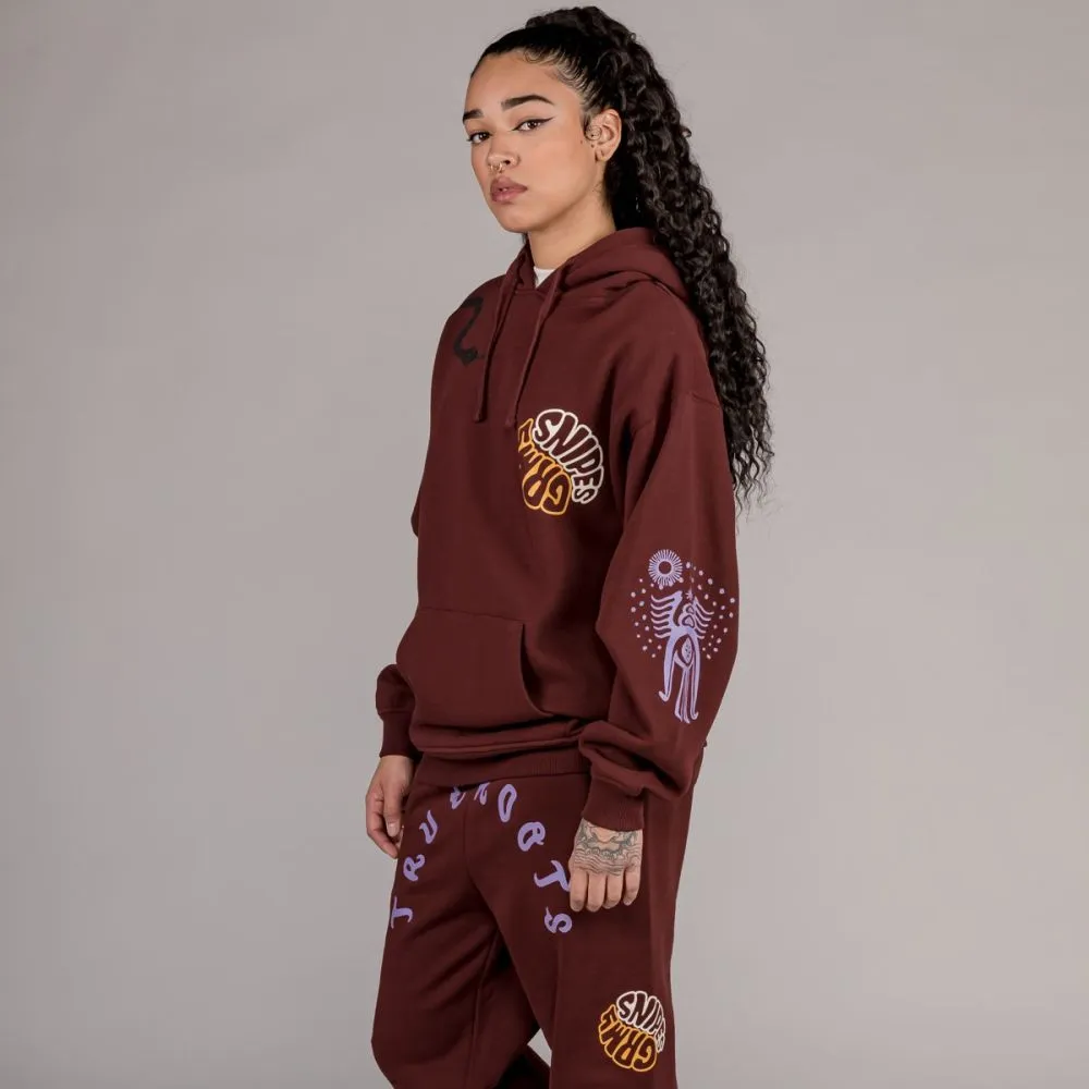 SUDADERA UNISEX GRIMEY "SNIPES X GRIMEY TRUE ROOTS" HOODIE  BROWN | FALL 22