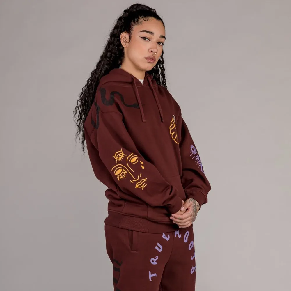 SUDADERA UNISEX GRIMEY "SNIPES X GRIMEY TRUE ROOTS" HOODIE  BROWN | FALL 22