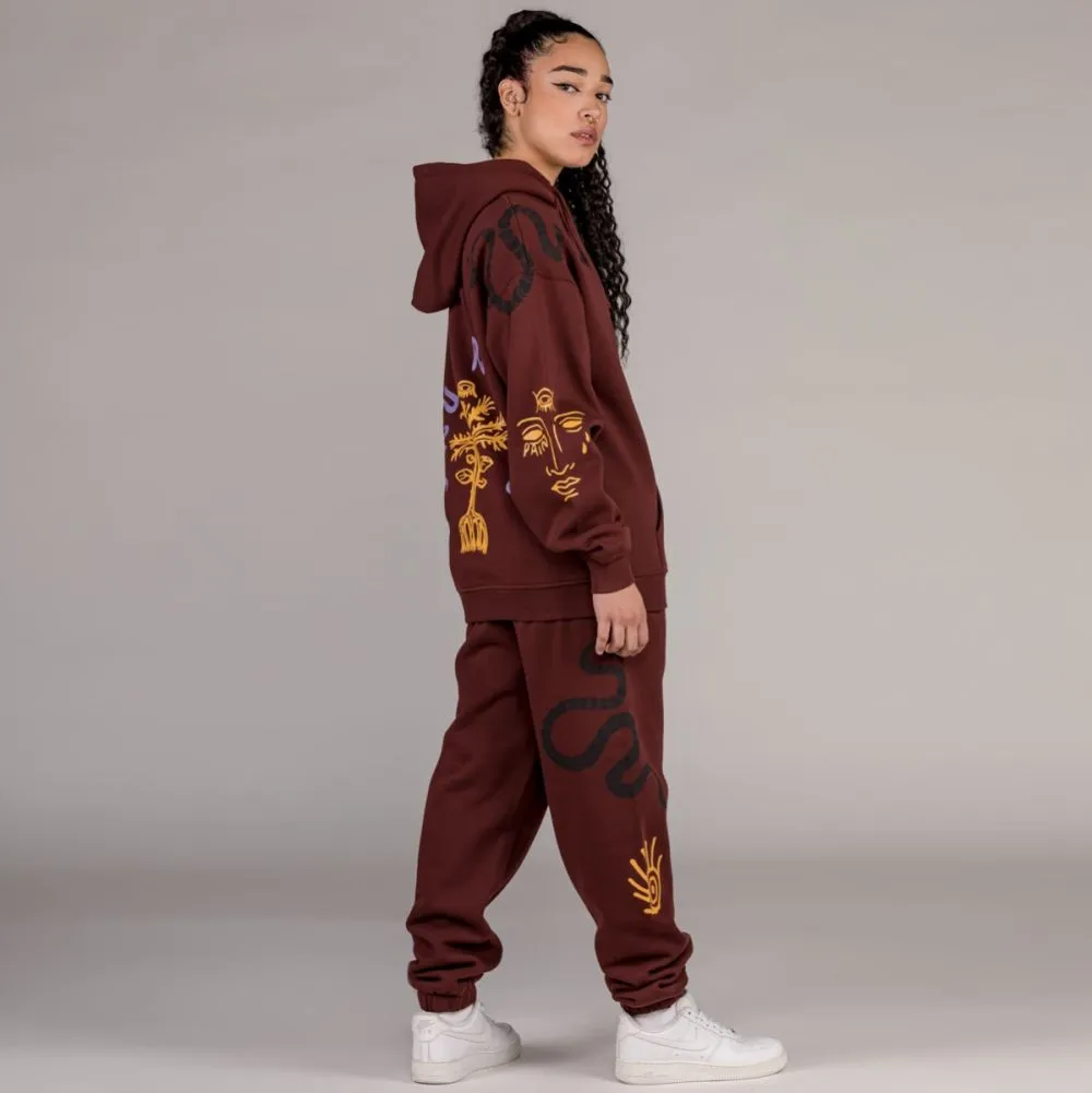 SUDADERA UNISEX GRIMEY "SNIPES X GRIMEY TRUE ROOTS" HOODIE  BROWN | FALL 22
