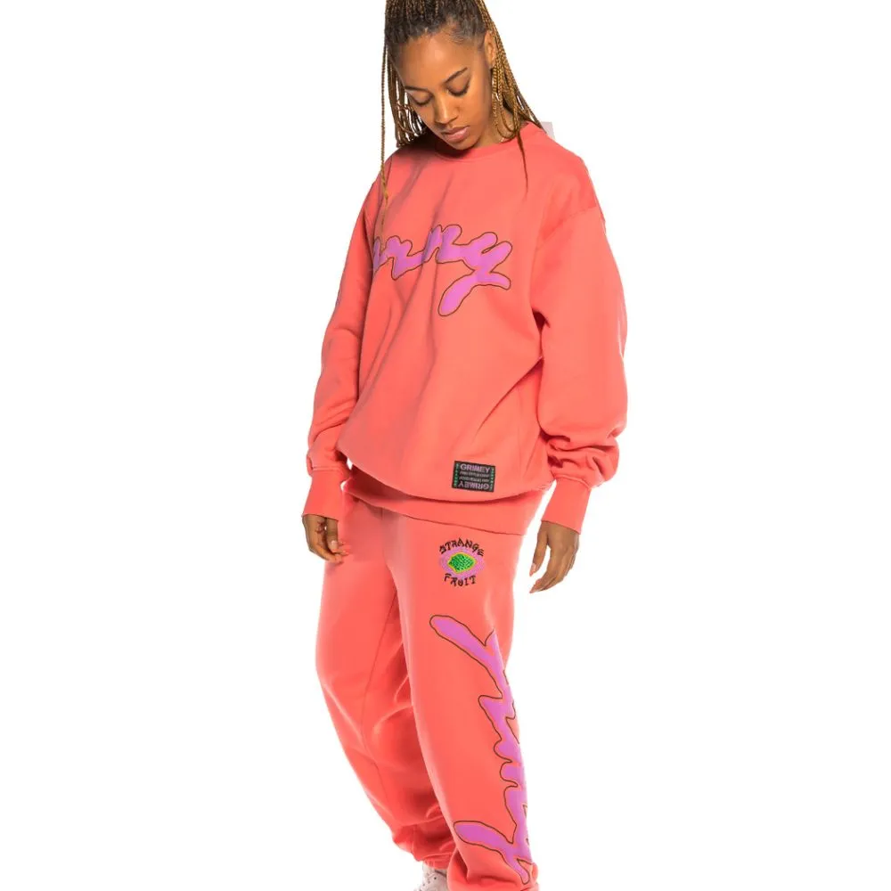 SUDADERA UNISEX GRIMEY STRANGE FRUIT CREWNECK  CORAL | SPRING 21