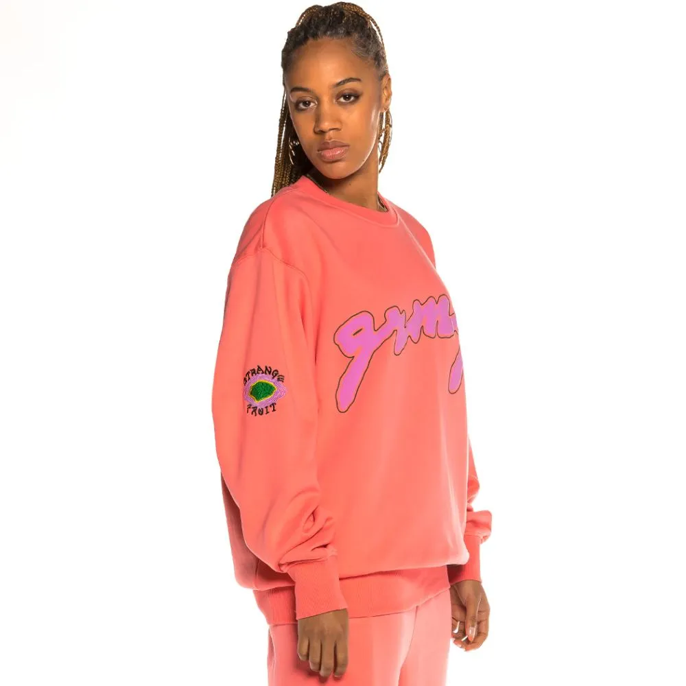 SUDADERA UNISEX GRIMEY STRANGE FRUIT CREWNECK  CORAL | SPRING 21