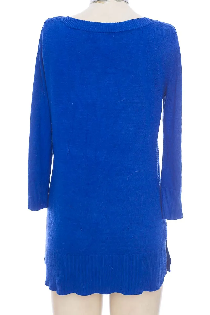 SWEATER COLOR AZUL  CABLE &AMP; GAUGE
