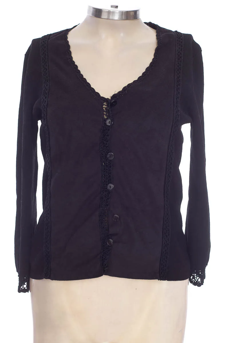 SWEATER COLOR NEGRO  CABLE &AMP; GAUGE