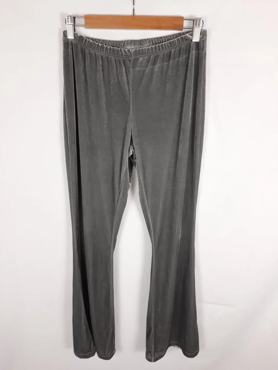 THANNAC. pantalon plateado terciopelo T.s/m