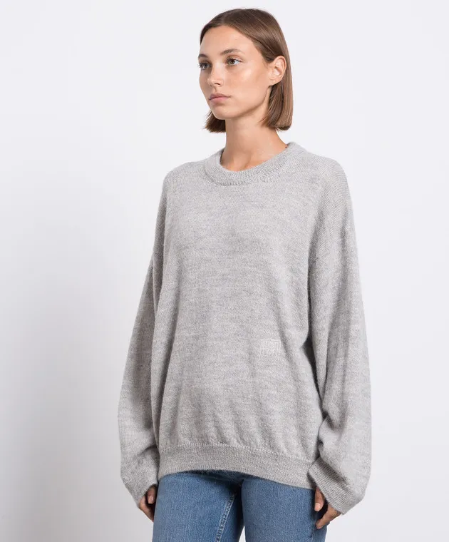 Toteme Gray alpaca and wool sweater