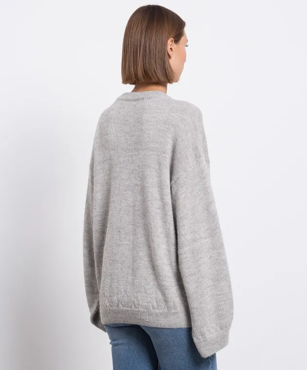 Toteme Gray alpaca and wool sweater