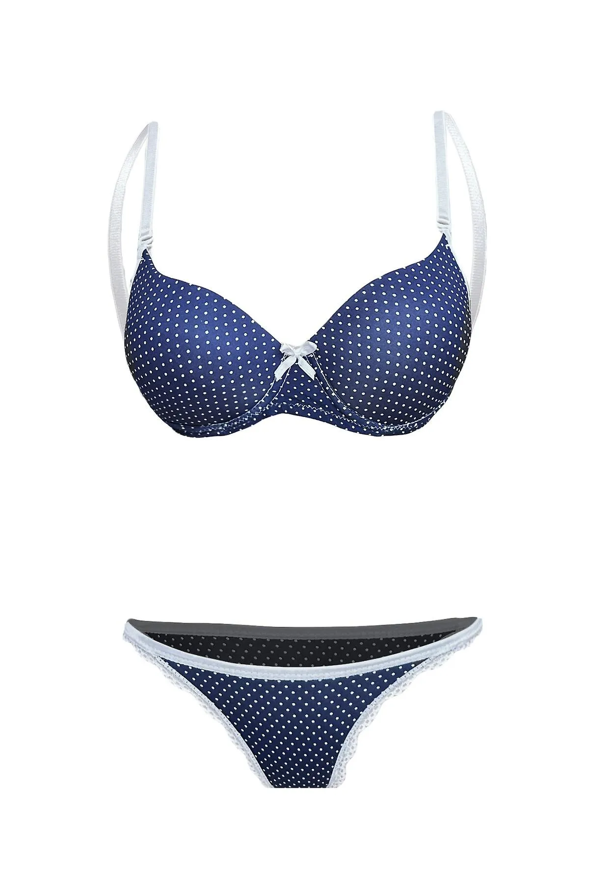 Woman Spotted bra panties team