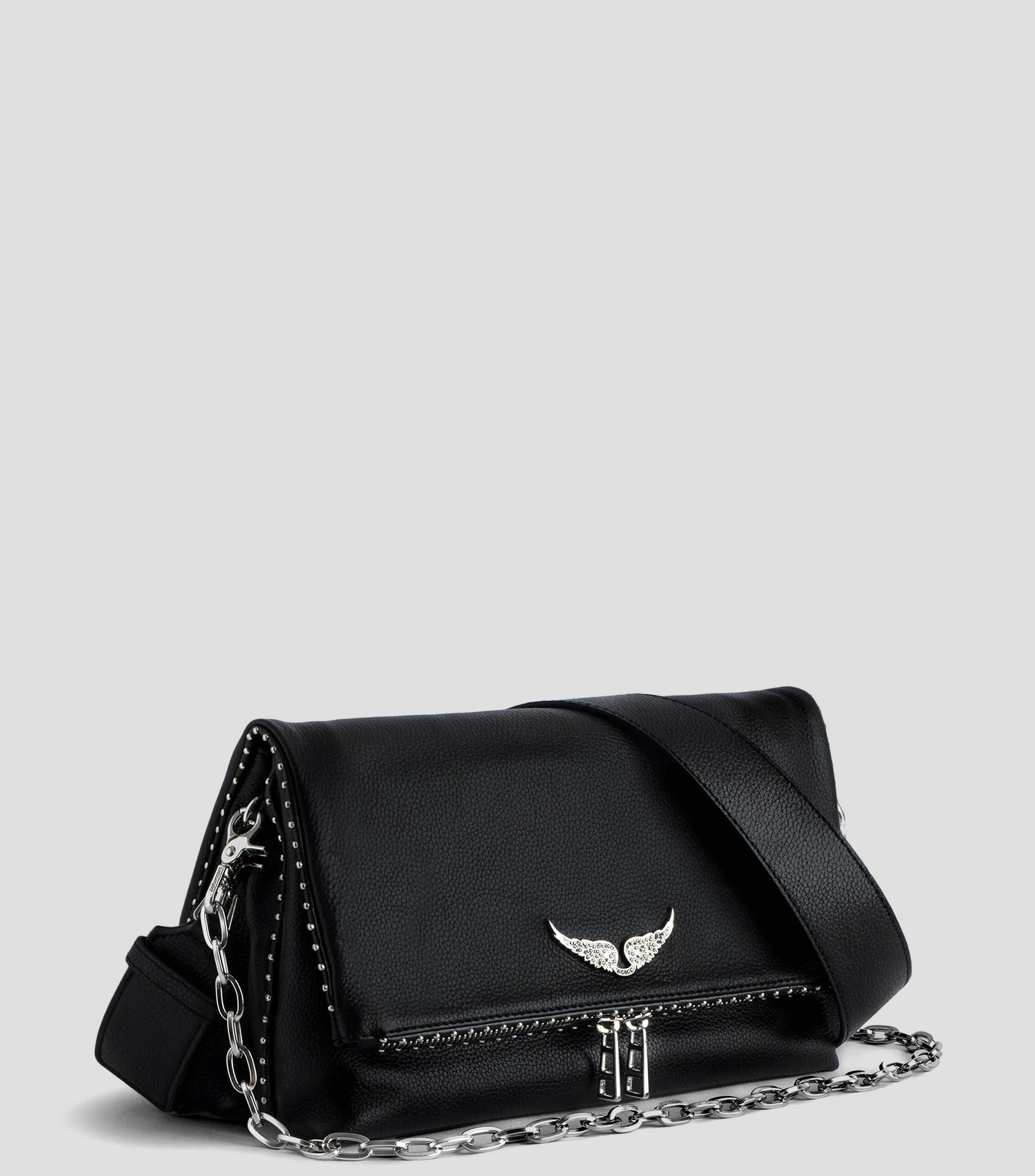 Zadig & Voltaire Bolso crossbody en piel Rocky granulado Mujer