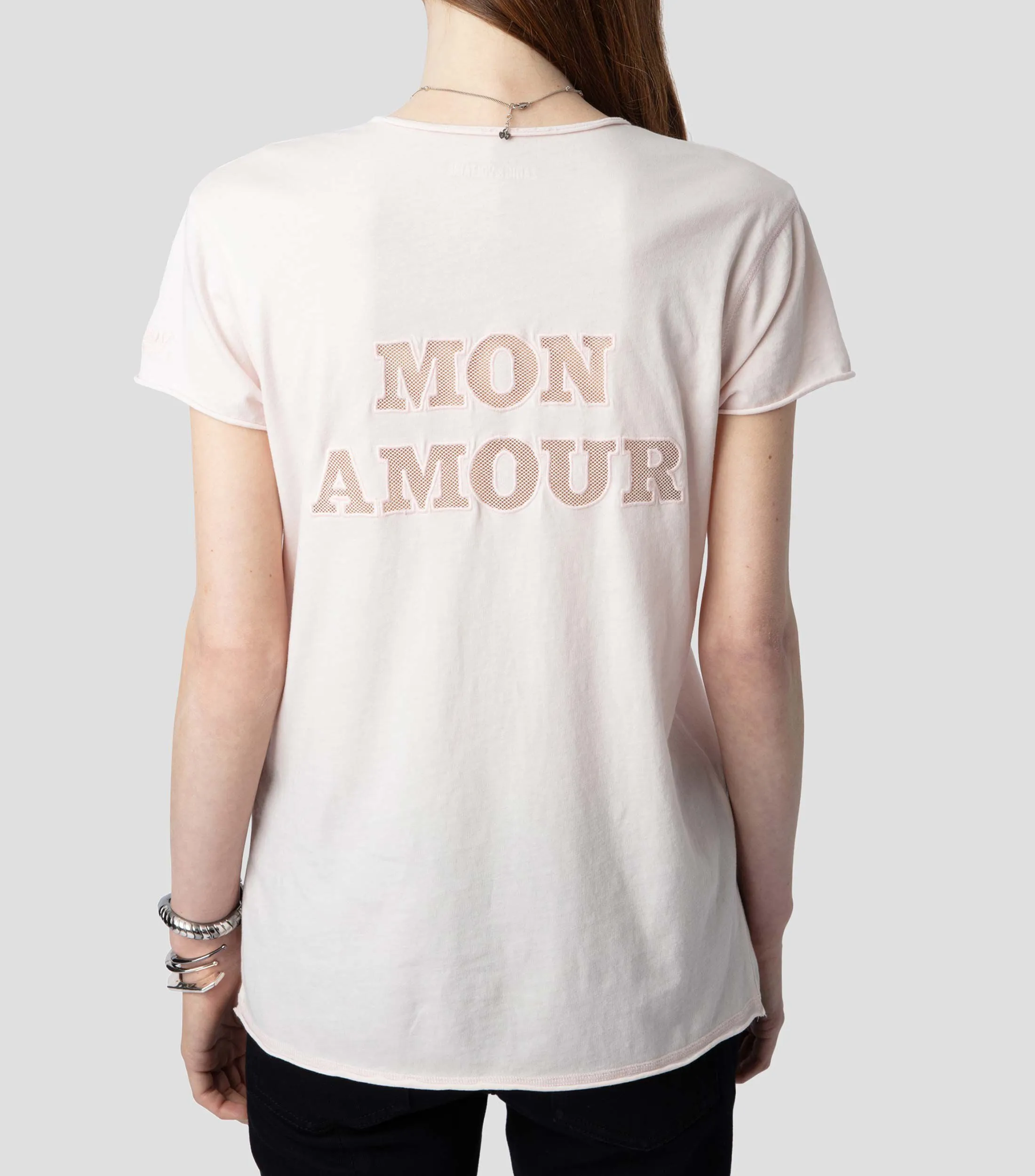 Zadig & Voltaire Playera cuello en V manga corta estampada Mujer