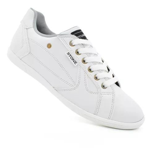 Zapatila Urbana Hombre Liviana Comoda Eco Cuero Stone 8022