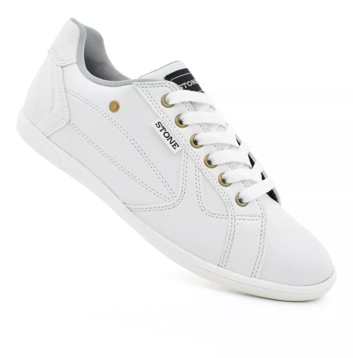 Zapatila Urbana Hombre Liviana Comoda Eco Cuero Stone 8022