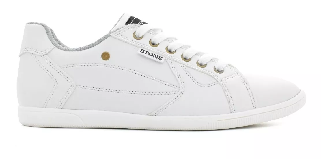 Zapatila Urbana Hombre Liviana Comoda Eco Cuero Stone 8022