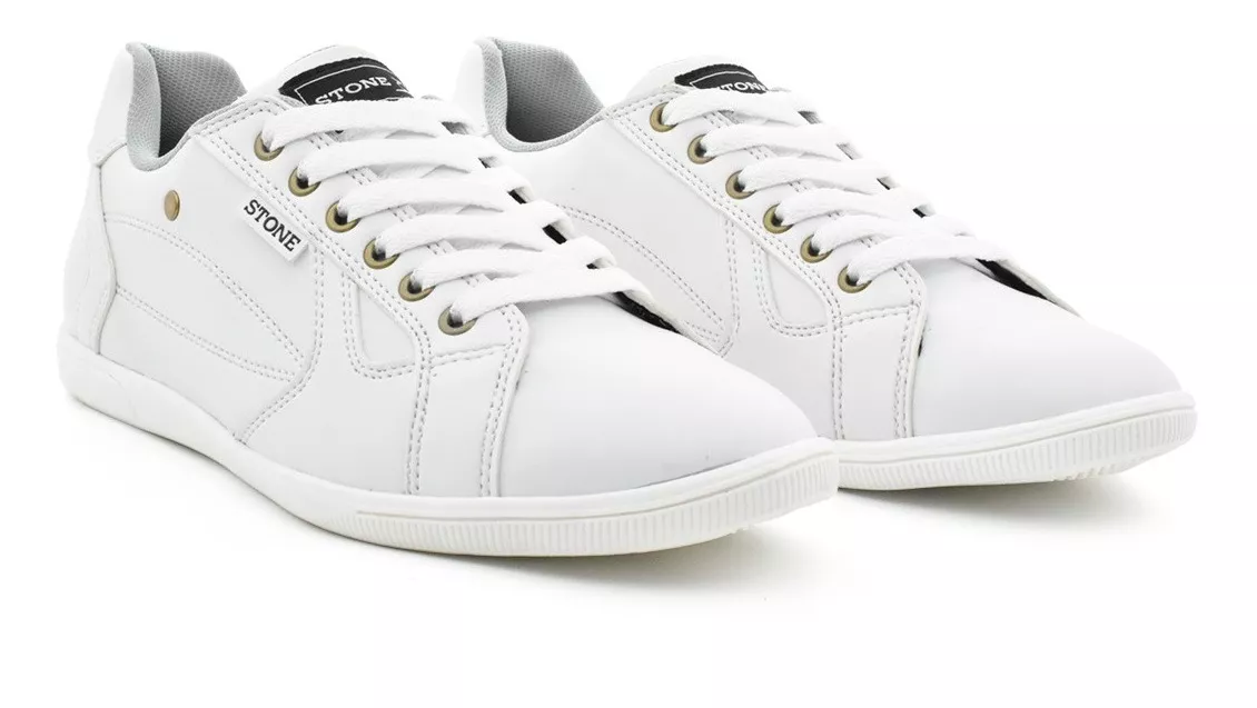 Zapatila Urbana Hombre Liviana Comoda Eco Cuero Stone 8022
