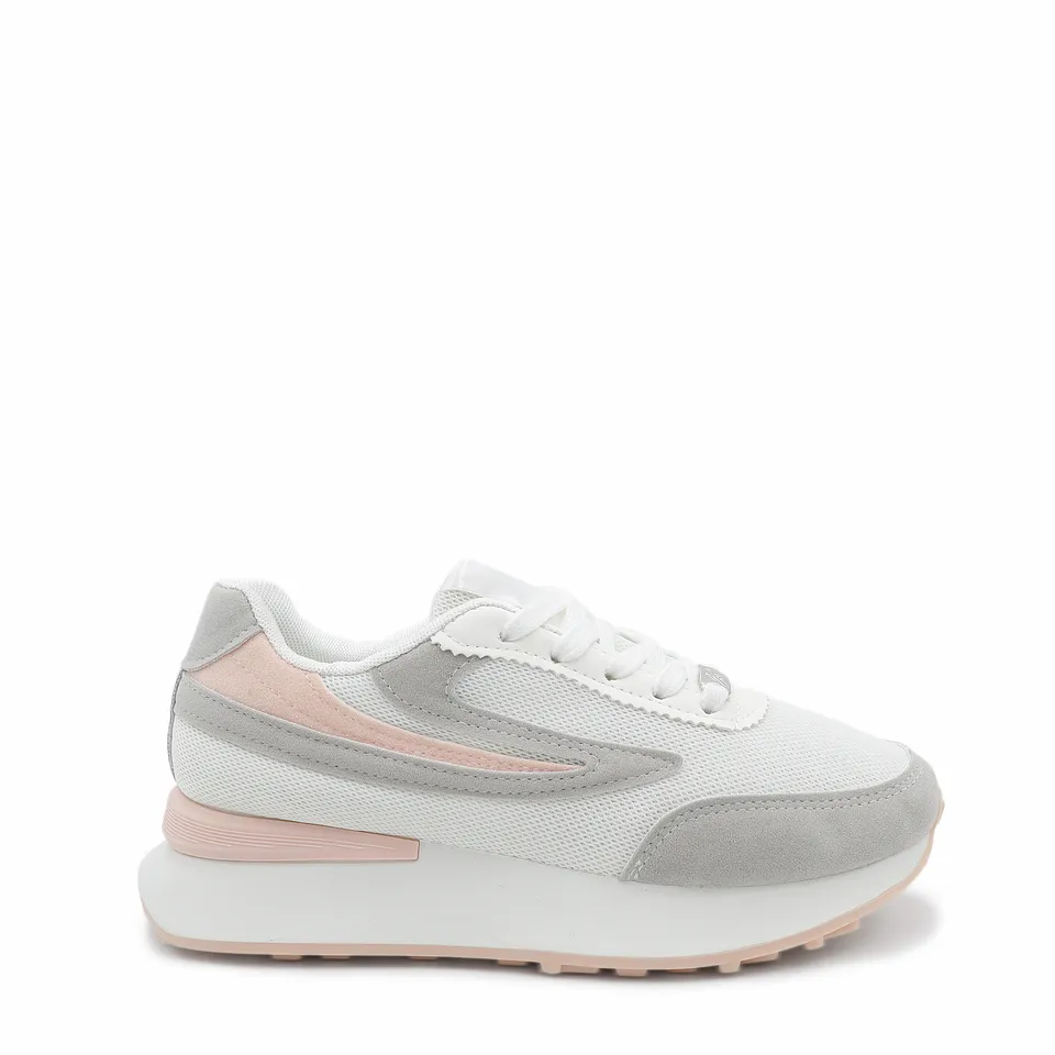 Zapatilla Balance 01 Blanca con Rosa
